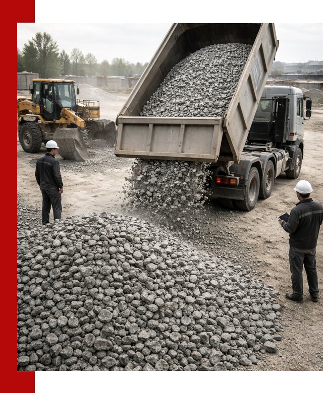 Доставка гранитного щебня фракции 20-40 в Старой Руссе