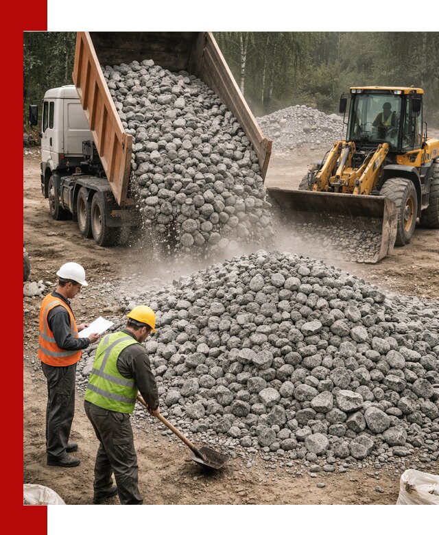 Гранитный щебень фракция 70-150 доставка в Старой Руссе