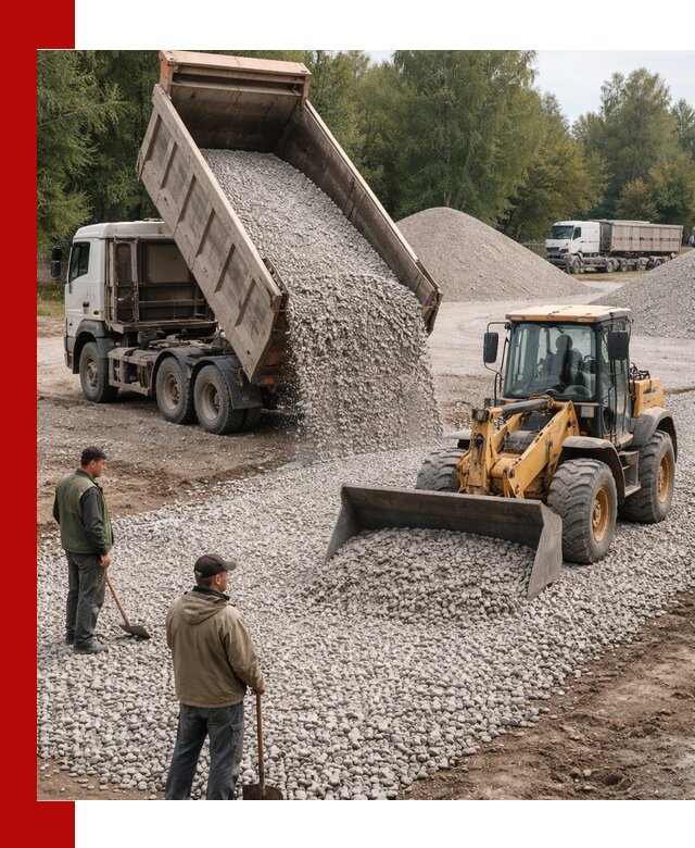 Купить гравийный щебень фракция 20-40 в Старой Руссе с доставкой