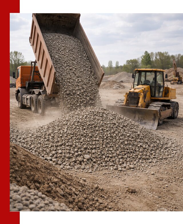 Доставка гравийного щебня фракции 40-70 в Старой Руссе