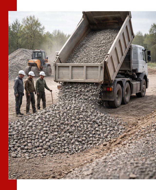 Доставка гравийного щебня фракции 70-120 в Старой Руссе