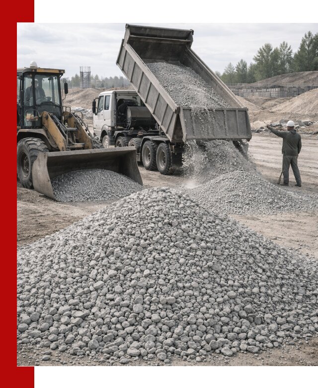 Доставка известнякового щебня фр. 5–20 в Старой Руссе