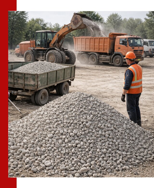 Доставка известнякового щебня фракция 20–40 в Старой Руссе