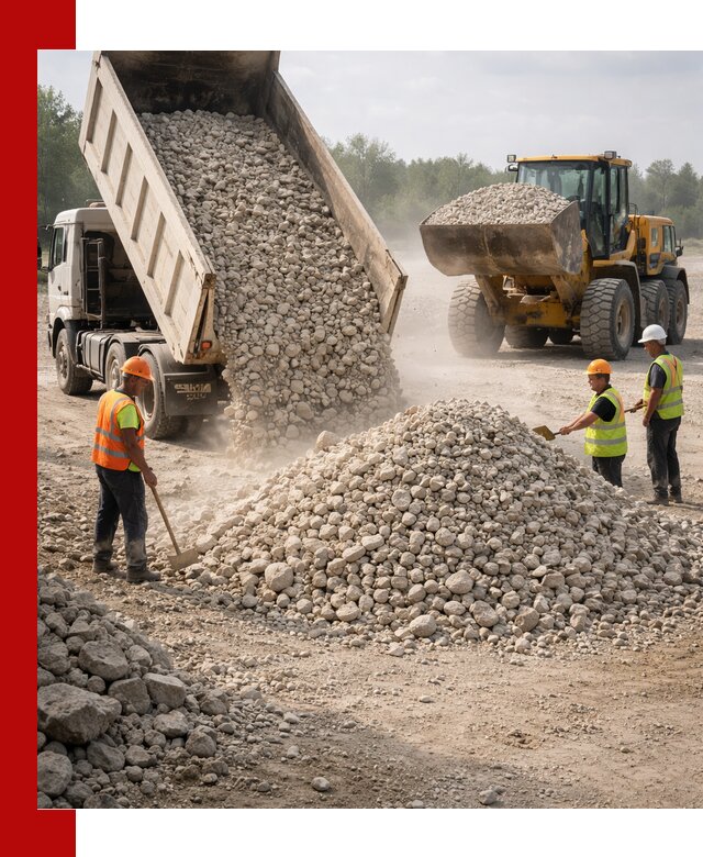 Доставка известнякового щебня фр. 40-70 в Старой Руссе