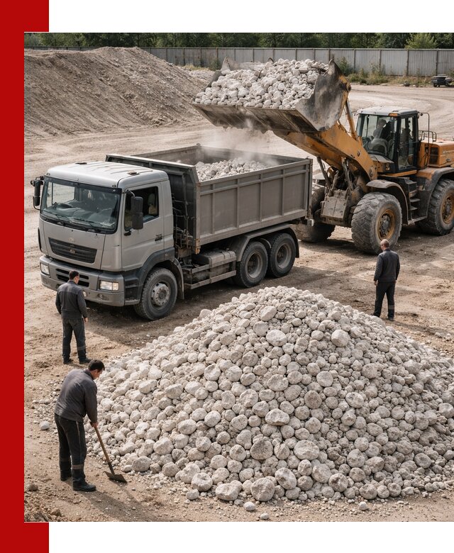 Известняковый щебень фракция 70–150 с доставкой в Старой Руссе