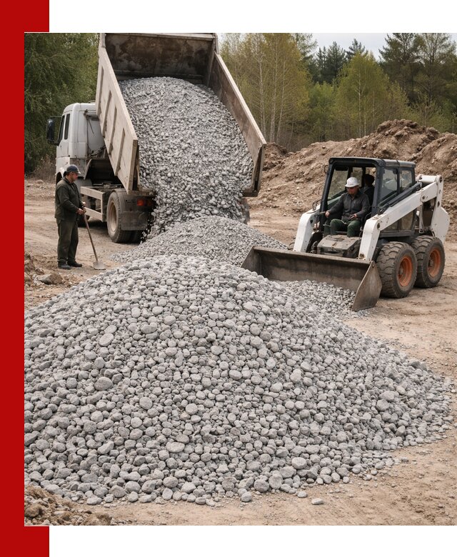 Доставка доломитового щебня в Старой Руссе напрямую от карьера