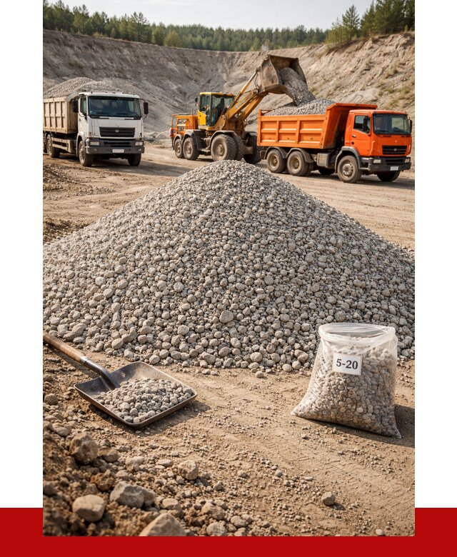 Доломитовый щебень фр. 5-20 в Старой Руссе от 4280 р. | ПРОНЕРУДСрс