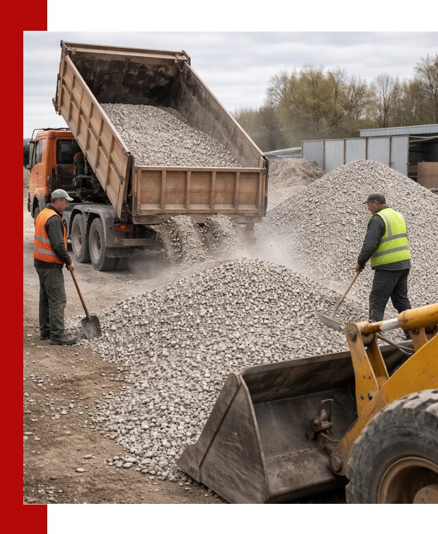 Доломитовый щебень фракции 5-20 с доставкой в Старой Руссе
