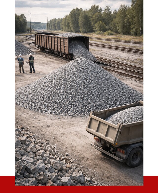 Железнодорожный щебень 20-60 в Старой Руссе от 1732 р. | ПРОНЕРУДСрс