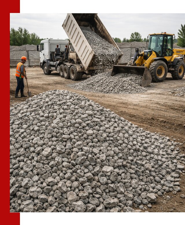 Доставка бетонного щебня фракции 40-70 в Старой Руссе