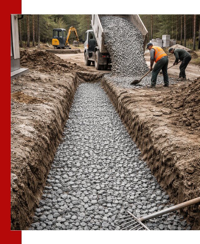 Щебень для дренажа с доставкой в Старой Руссе высокого качества