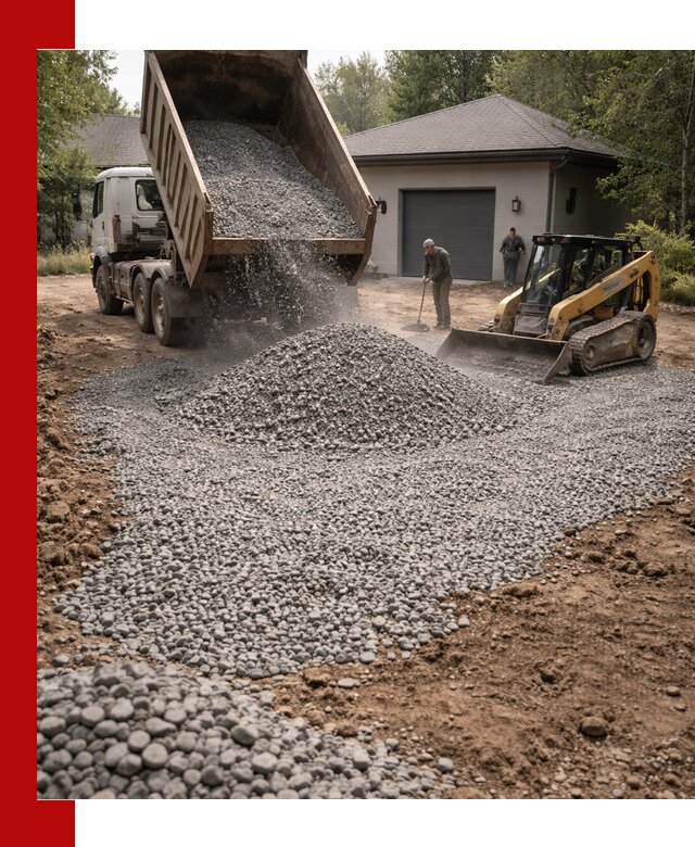 Щебень для парковки в Старой Руссе: доставка и укладка качественного материала