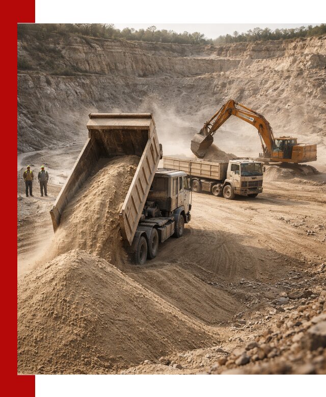 Карьерный песок навалом с доставкой в Старой Руссе