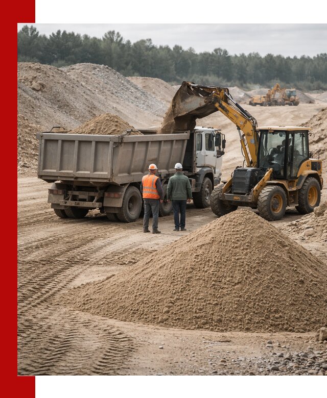 Карьерный среднезернистый песок с доставкой в Старой Руссе