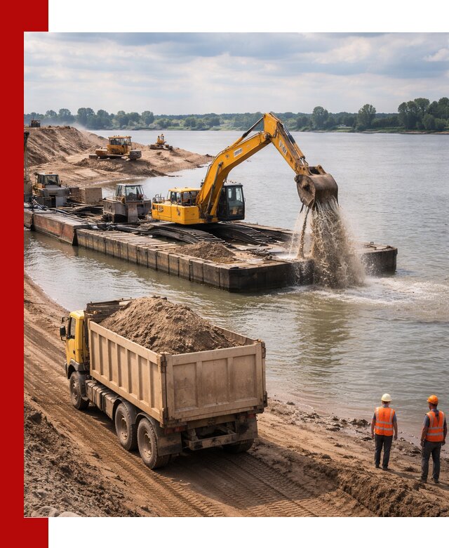 Намывной песок с доставкой в Старой Руссе оптом и в розницу