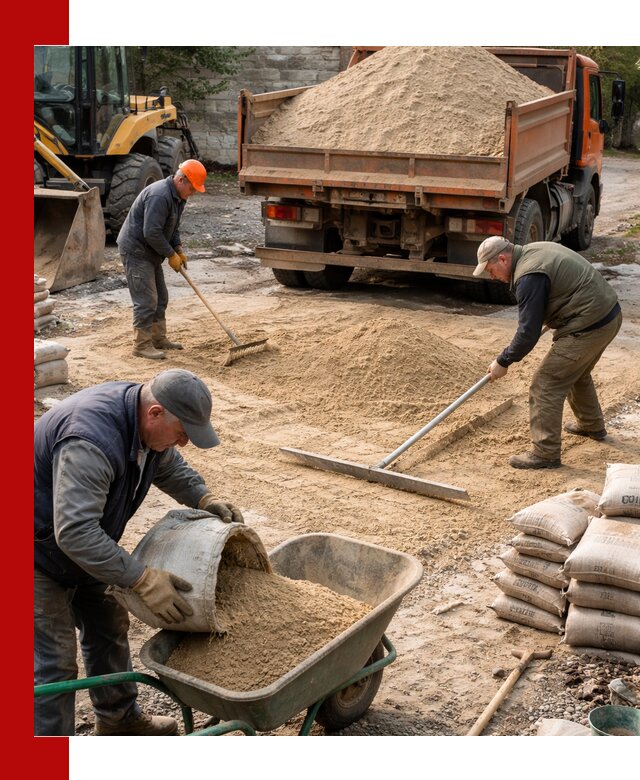 Поставка песка для стяжки в Старой Руссе с быстрой доставкой