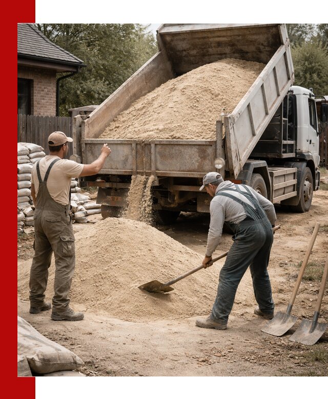 Песок для штукатурки с доставкой в Старой Руссе качественный и чистый