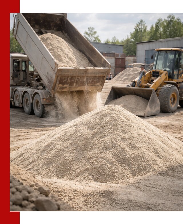 Кварцевый песок с доставкой в Старой Руссе для строительных работ