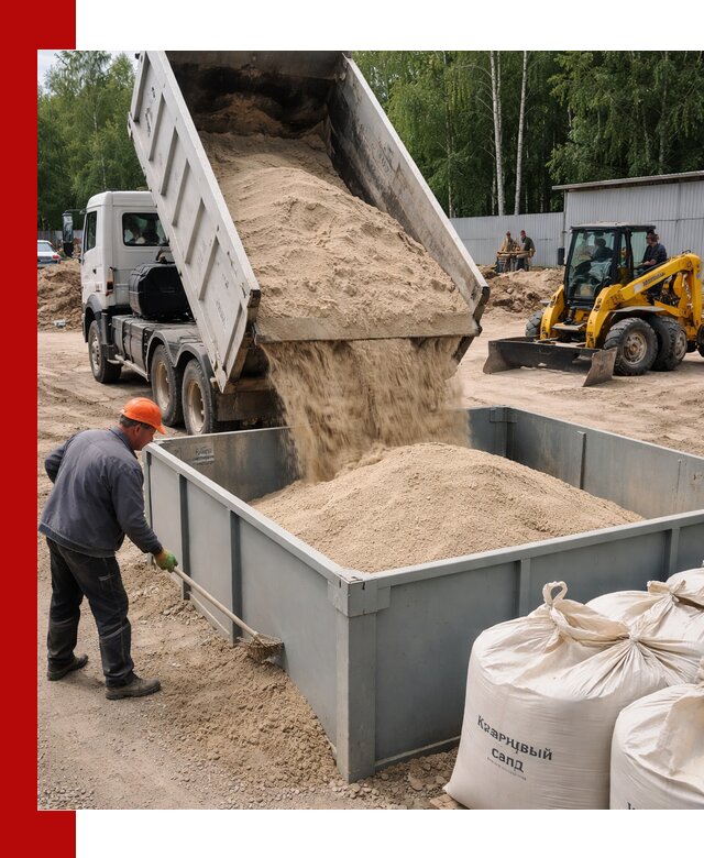 Кварцевый песок для фильтра в Старой Руссе — доставка и качество