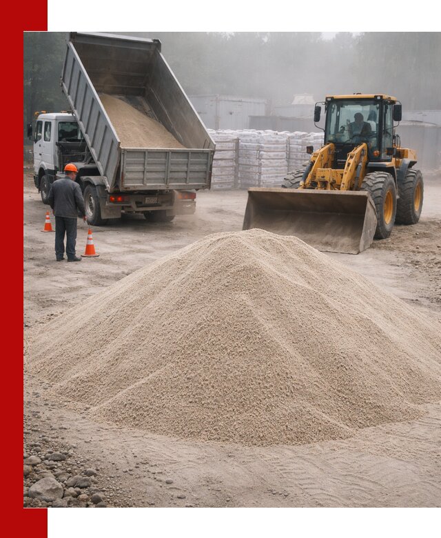Кварцевый песок фракция 0–8 для стройработ в Старой Руссе