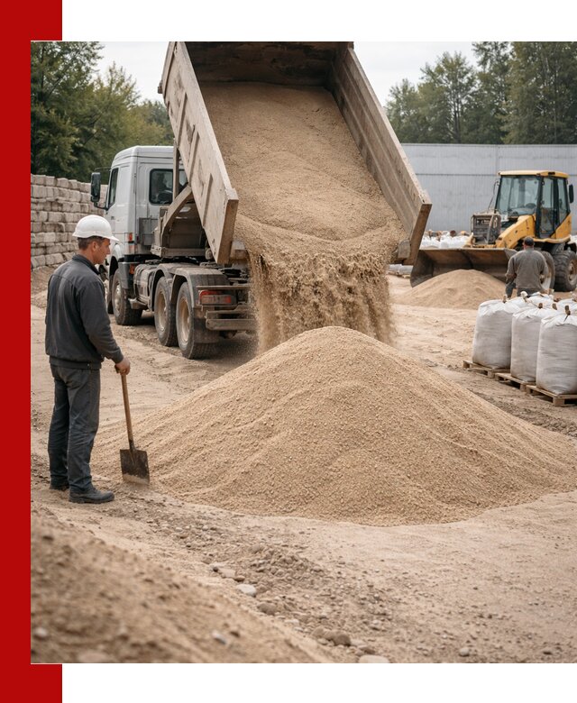 Кварцевый песок фракция 0–3 мм с доставкой в Старой Руссе