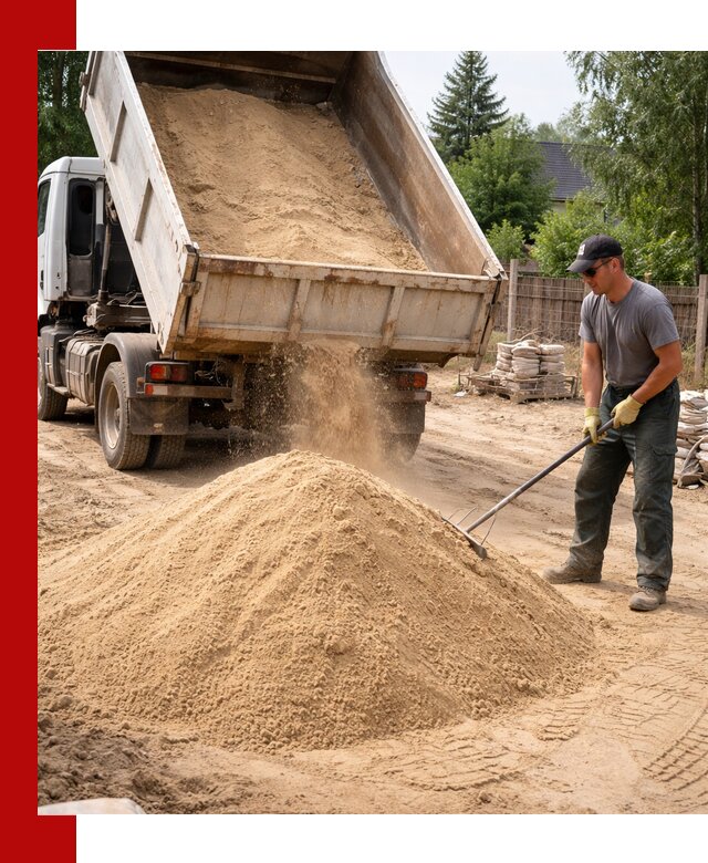 Доставка сухого песка самосвалами в Старой Руссе