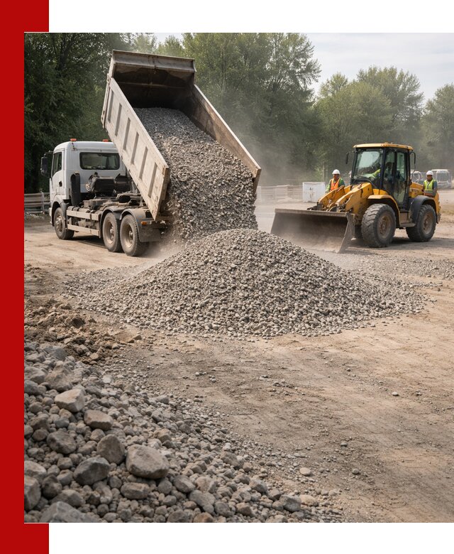 Гравий фракция 5–20 доставка в Старой Руссе оптом и в розницу