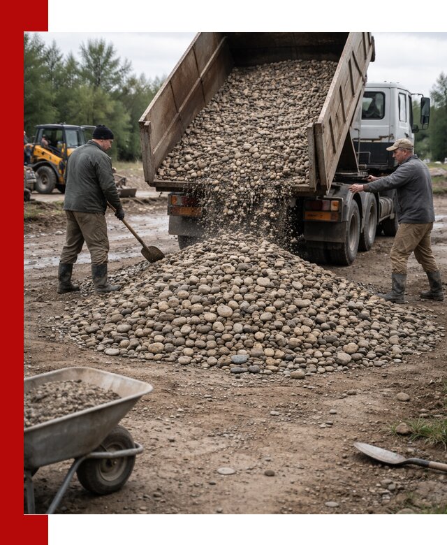 Доставка гальки речной оптом и в розницу в Старой Руссе