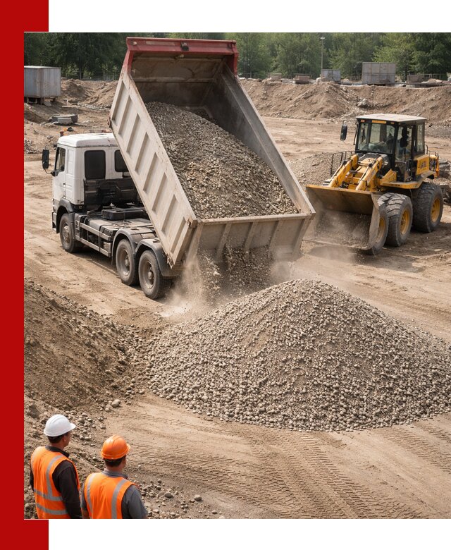 Щебень с песком (ЩГПС С2) с доставкой в Старой Руссе