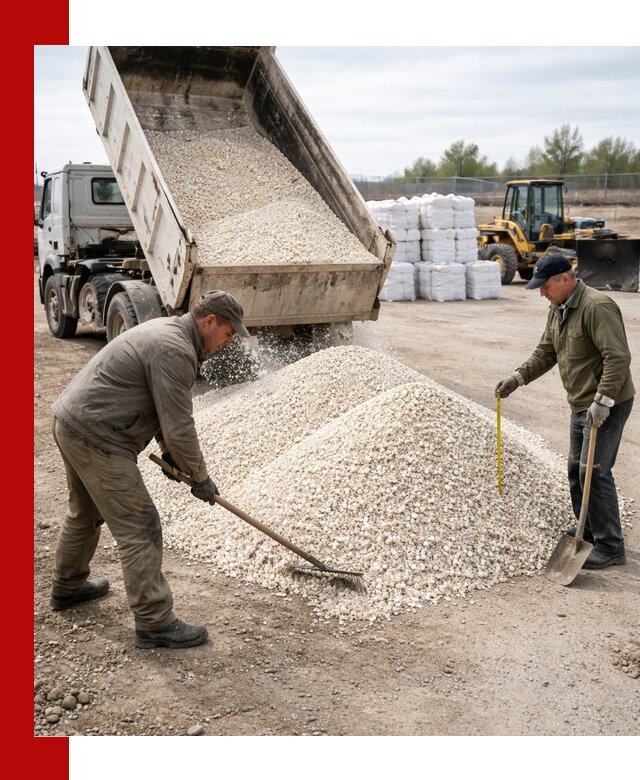 Мраморная крошка с доставкой и разгрузкой в Старой Руссе