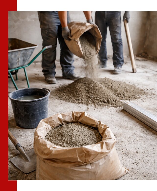 Доставка сухой смеси для стяжки в Старой Руссе