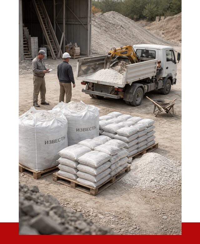Известь строительная в Старой Руссе с доставкой от 4280 р. | ПРОНЕРУДСрс