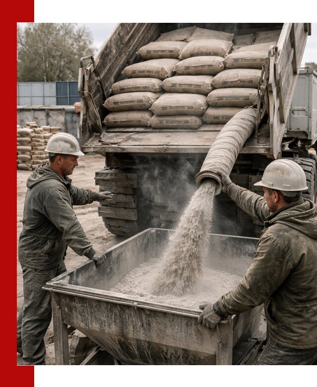 Доставка цемента М400 в Старой Руссе оптом и в розницу