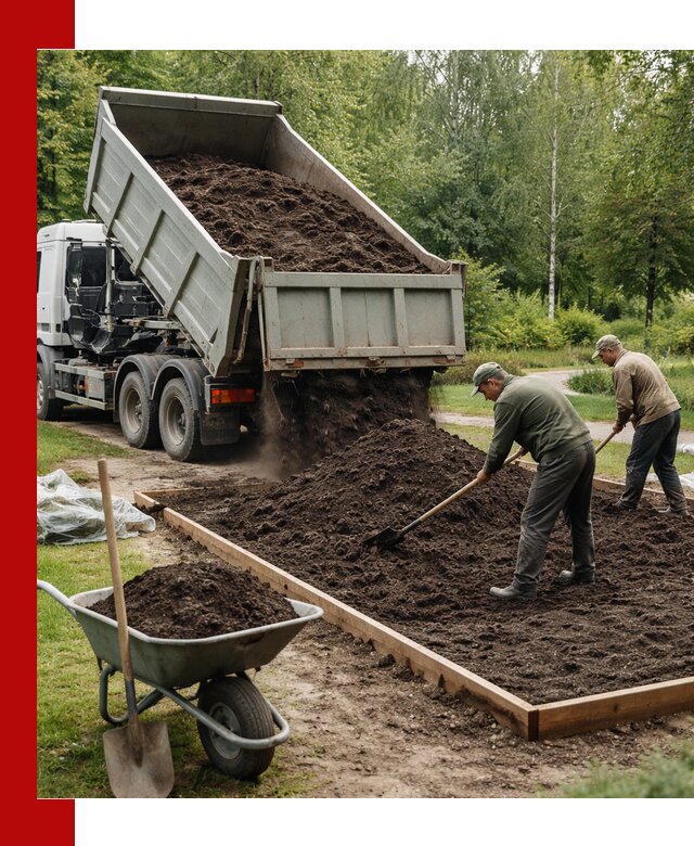 Доставка грунта для озеленения и благоустройства в Старой Руссе