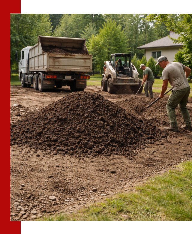 Доставка и укладка грунта для газона в Старой Руссе
