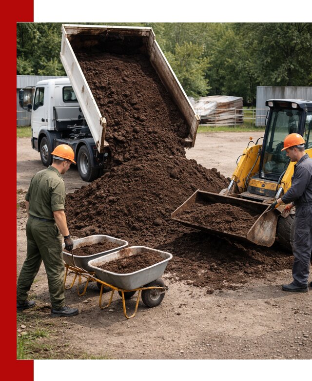 Доставка торфо-земляной смеси в Старой Руссе для огорода и ландшафта