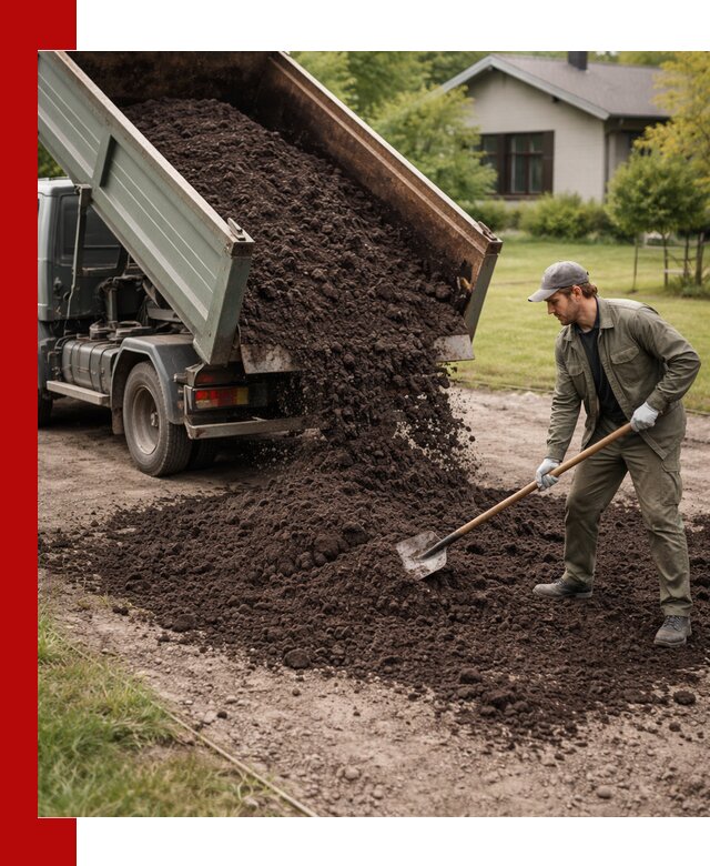 Чернозем для газона с доставкой в Старой Руссе быстро и качественно