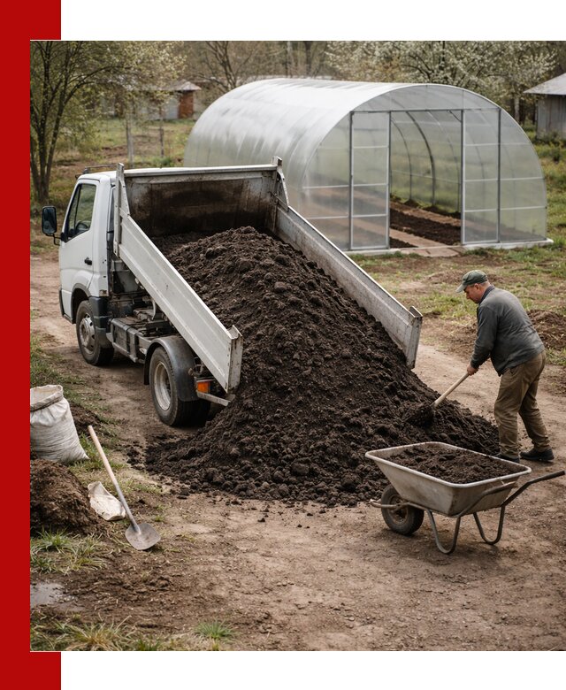 Чернозем для теплицы с доставкой в Старой Руссе