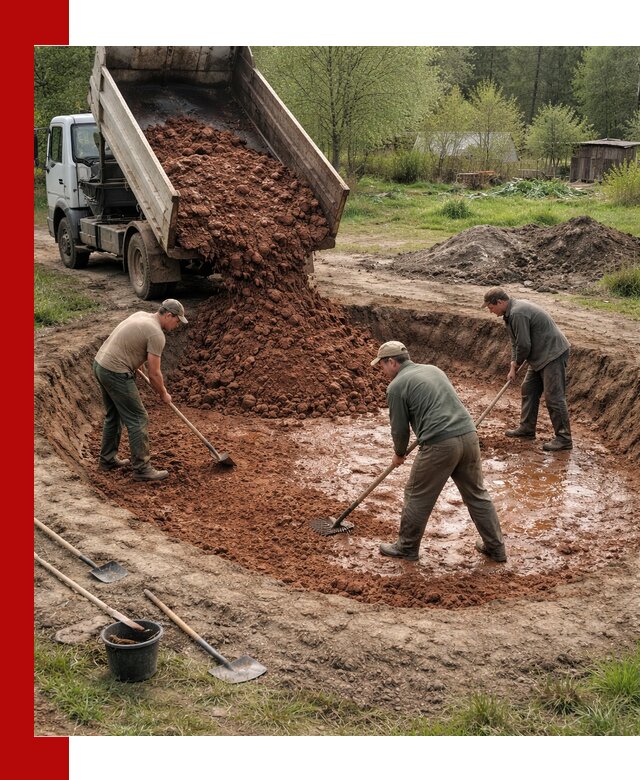 Купить качественную глину для пруда в Старой Руссе