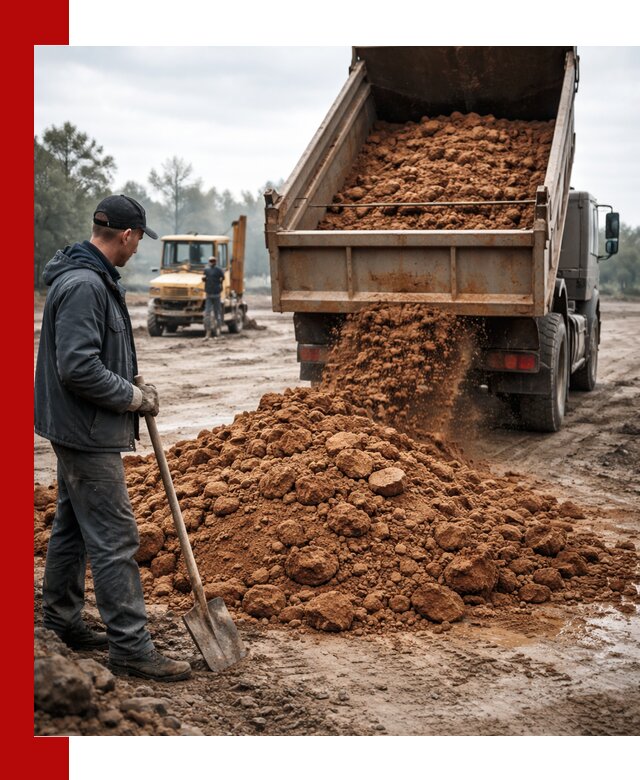 Глина для засыпки в Старой Руссе с доставкой самосвалами