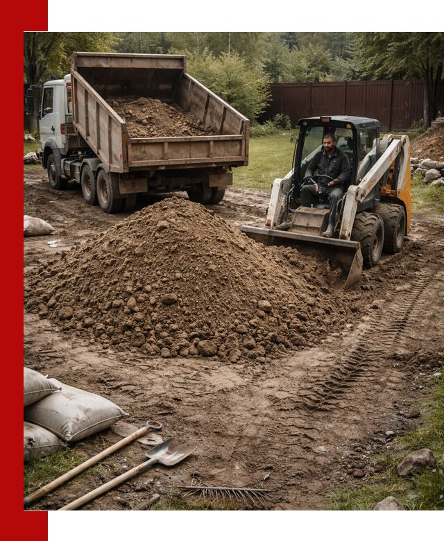 Суглинок для планировки участков в Старой Руссе с доставкой и выгрузкой