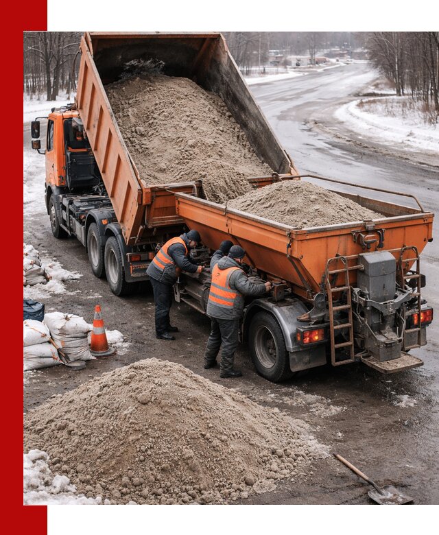 Поставка и вывоз пескосоля в Старой Руссе оптом и в розницу