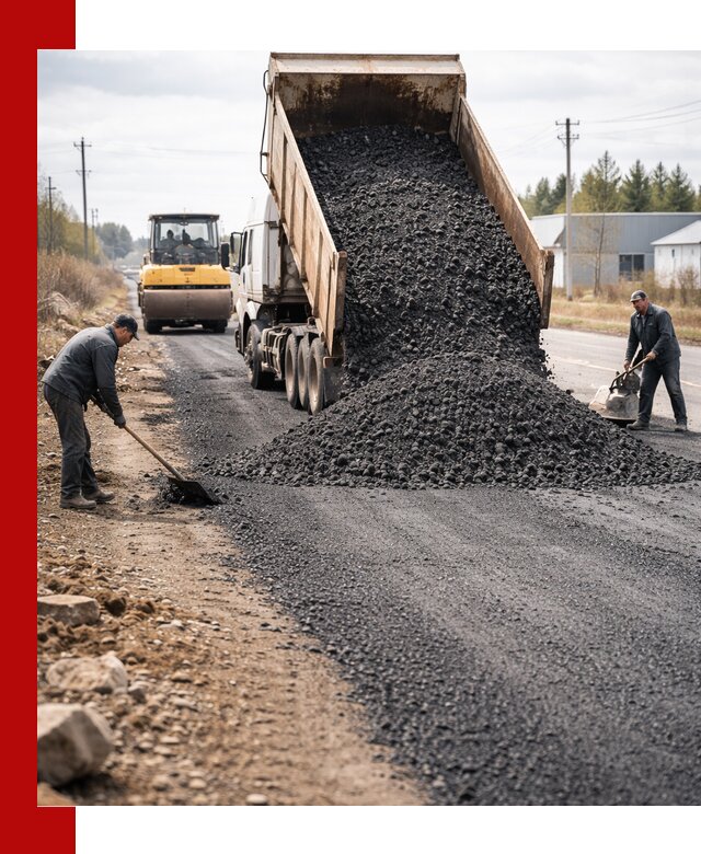 Асфальтовая крошка для дорог в Старой Руссе — поставка и доставка