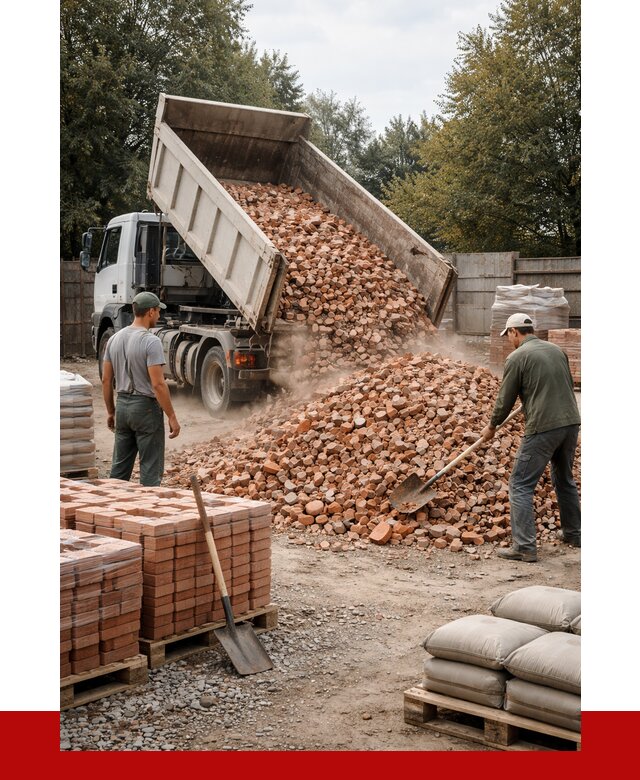 Бой кирпича в Старой Руссе с доставкой от 4280 руб/куб | ПРОНЕРУДСрс