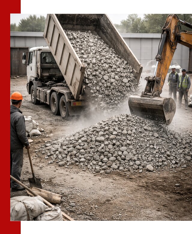 Доставка дробленого бетона в Старой Руссе оптом и в розницу