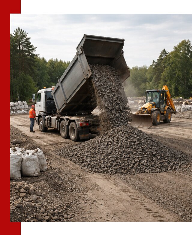 Доставка дробленого асфальта в Старой Руссе для дорожных работ
