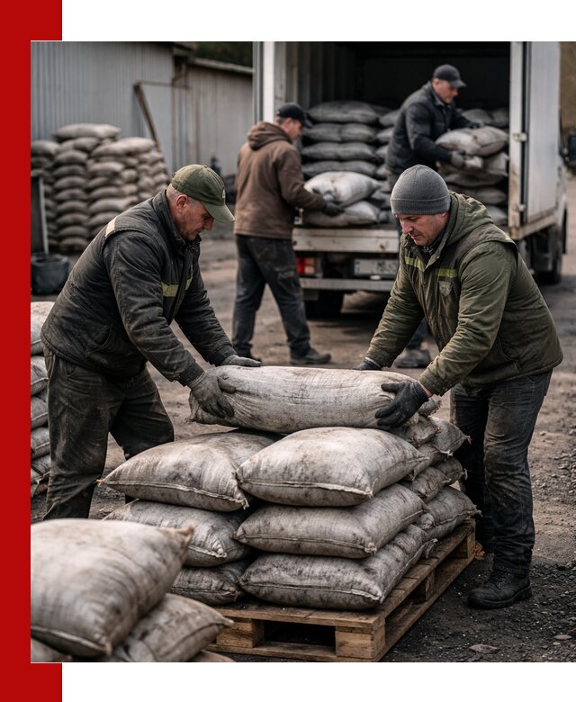 Доставка угля в мешках по выгодным ценам в Старой Руссе